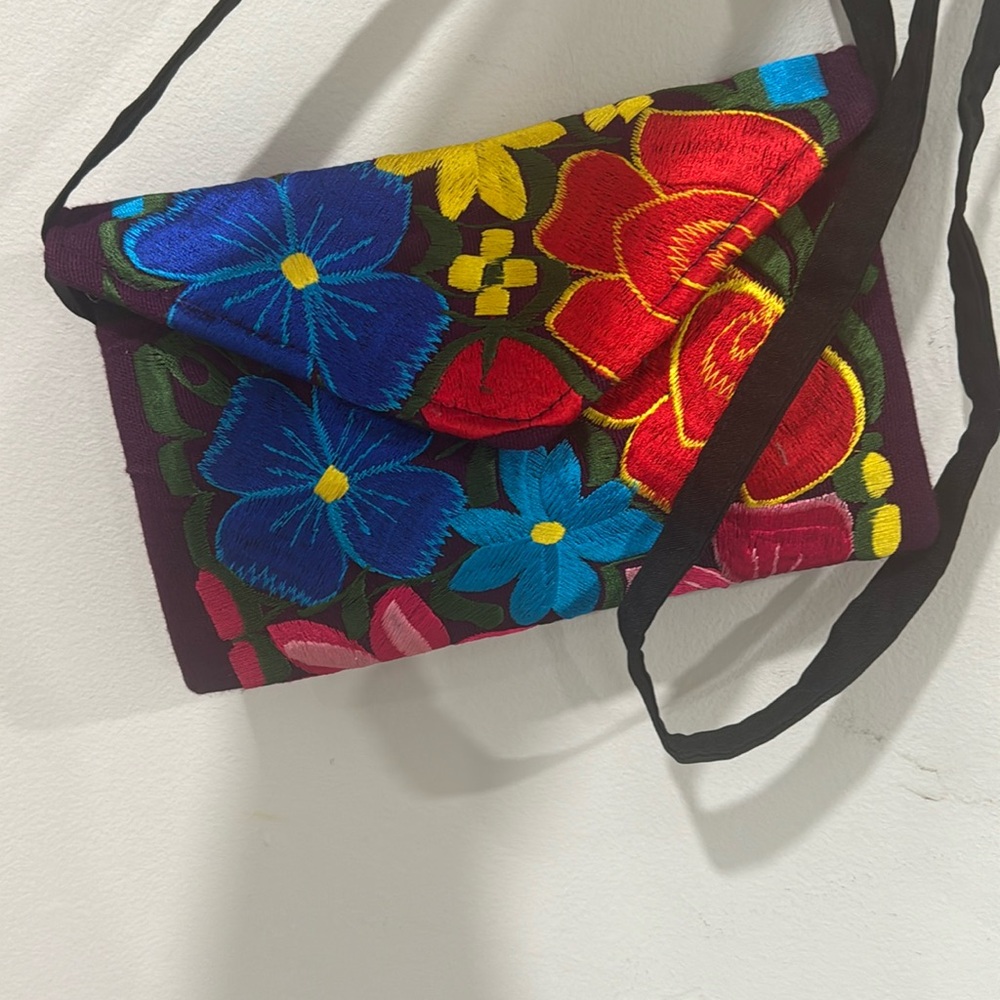 embroidered purse